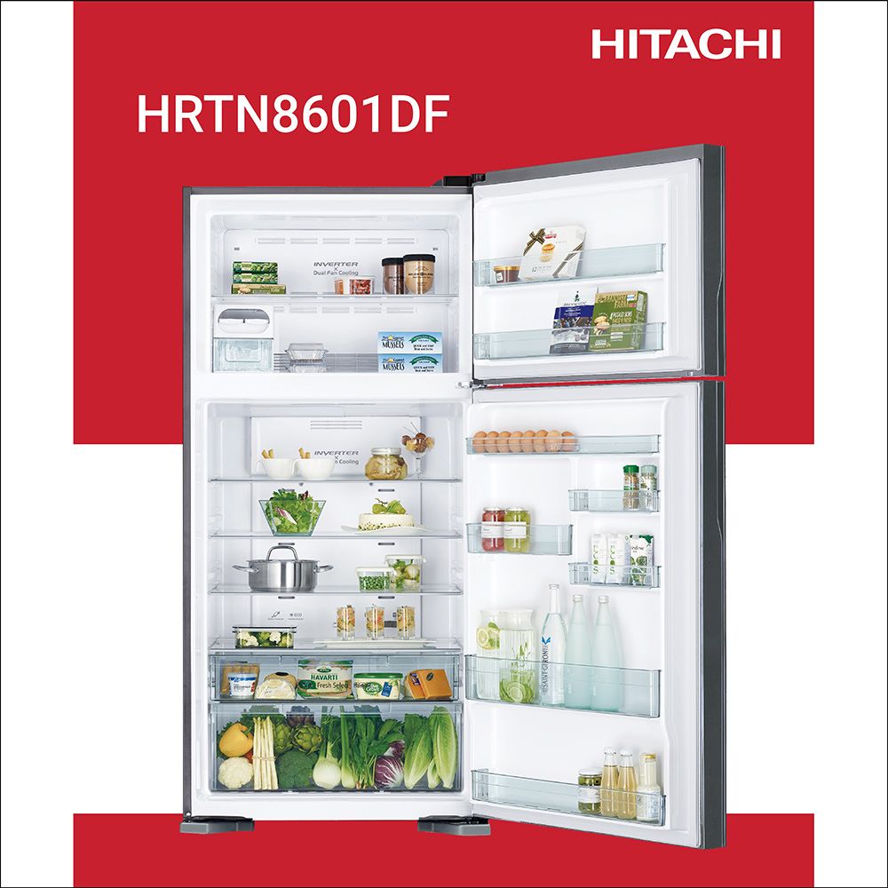 HITACHI 日立 570公升變頻雙門冰箱HRTN8601DF星燦銀(BSLTW)