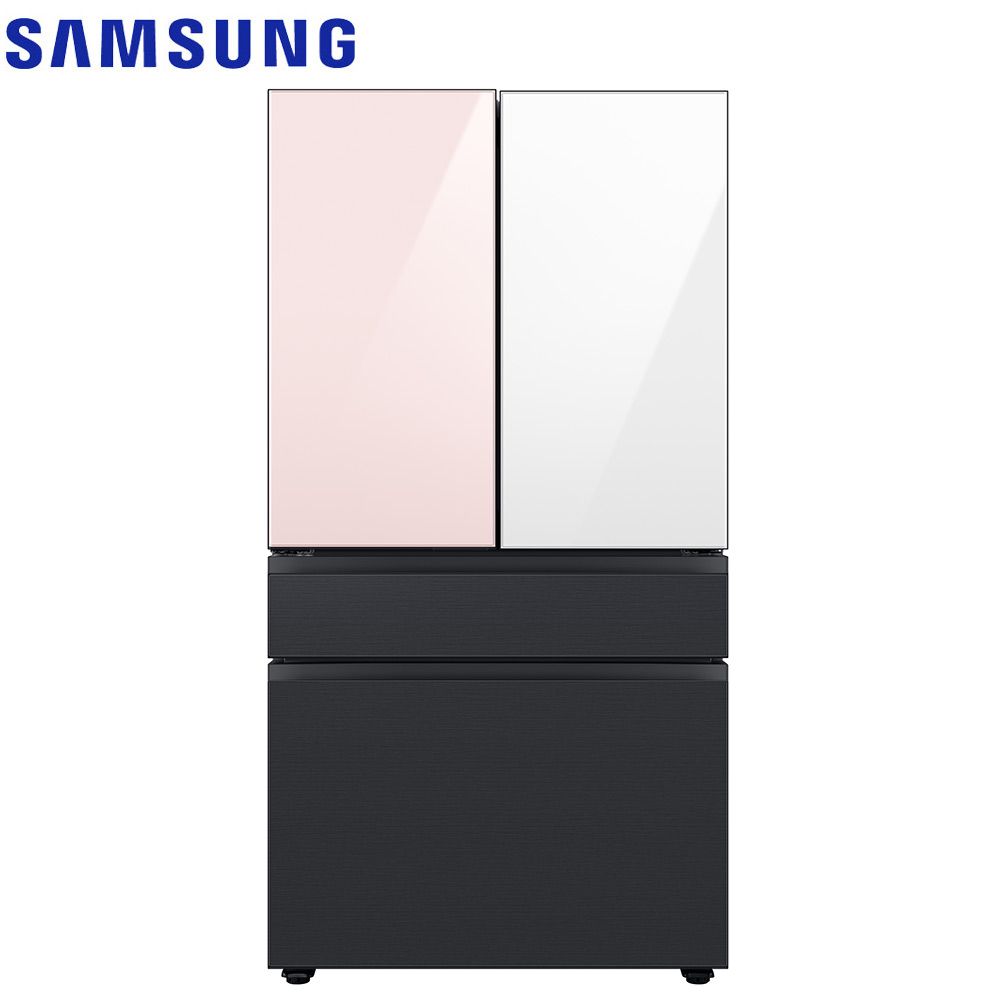 Samsung 三星 640公升設計品味系列雙循環四門旗艦冰箱RF23BB8200AP/TW(上門板白+粉)