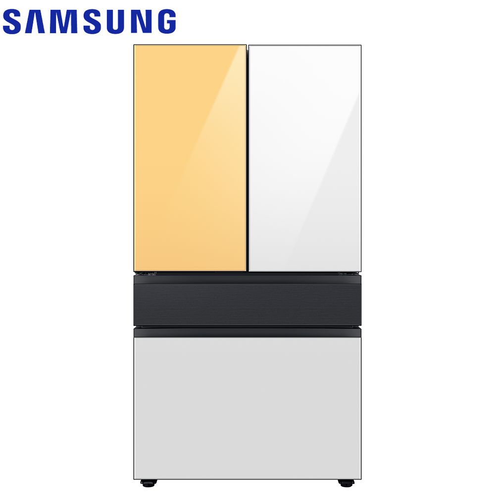 Samsung 三星 640公升設計品味系列雙循環四門旗艦冰箱RF23BB8200AP/TW(上門板白+黃)