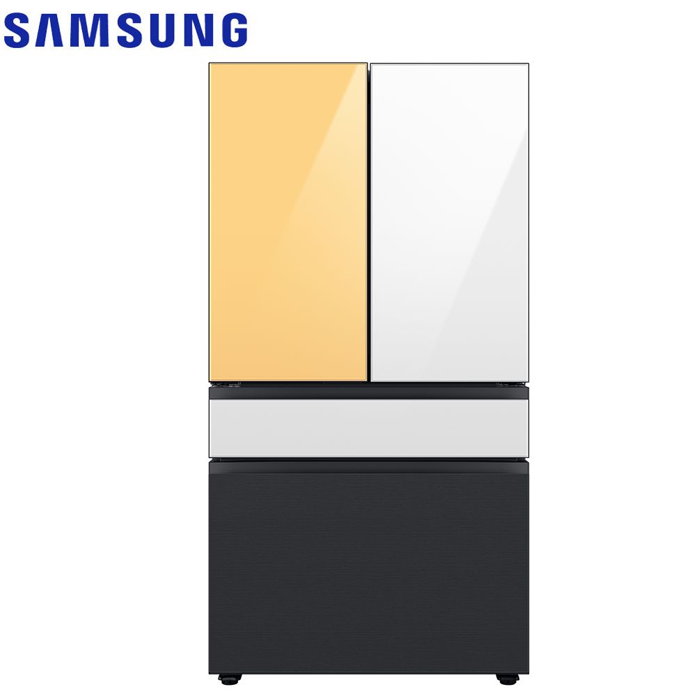 Samsung 三星 640公升設計品味系列雙循環四門旗艦冰箱RF23BB8200AP/TW(上門板白+黃)