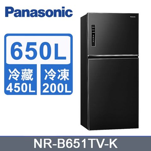 Panasonic 國際牌 ECONAVI二門650L一級節能冰箱 NR-B651TV-K -含基本安裝+舊機回收