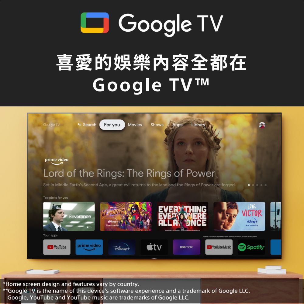 SONY 索尼  BRAVIA 55吋 4K HDR LED Google TV 顯示器 KM-55X80L