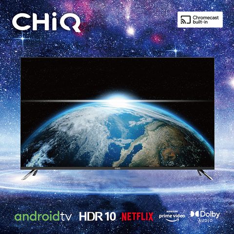 不含基本安裝★【CHIQ啟客】43型4KHDR Google TV chromecast杜比全景聲全面屏液晶電視顯示器 CQ-43AF7P7