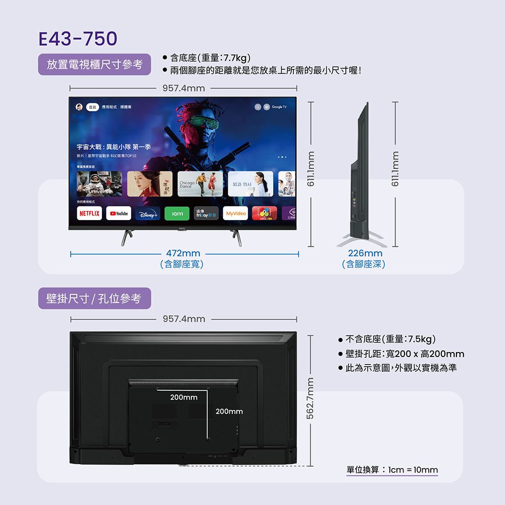 BenQ 明基  43型 4K量子點大型液晶 E43-750