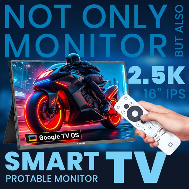 REAICE 美國Kinhank16型IPS可攜式Google TV/外接螢幕(Switch可攜式螢幕/移動式液晶顯示器)