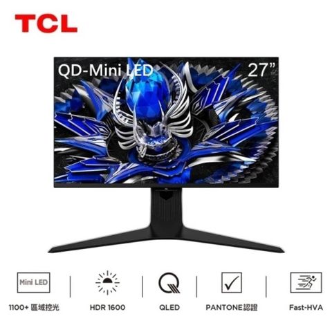 TCL 27R83U 27吋 4K QD-Mini LED電競顯示器