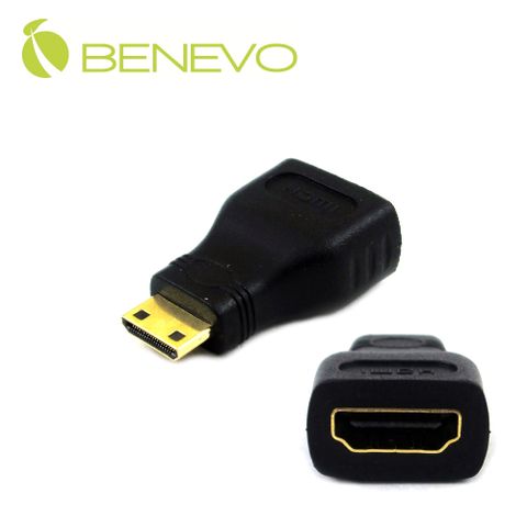 Benevo 鍍金版Mini HDMI(公) 轉 HDMI (母) 轉接頭 (BHDMINIF)