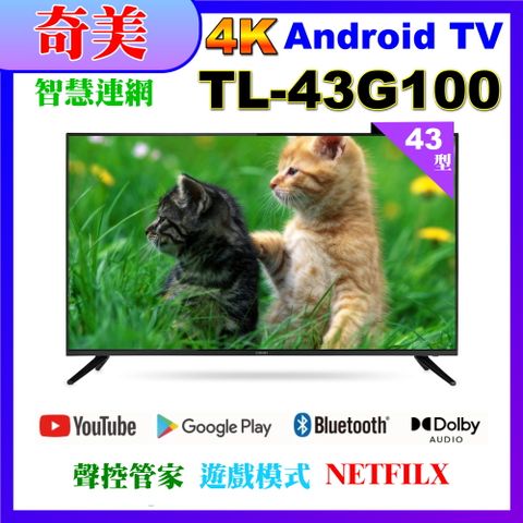 CHIMEI 奇美 43型4K Android TV液晶顯示器(TL-43G100)