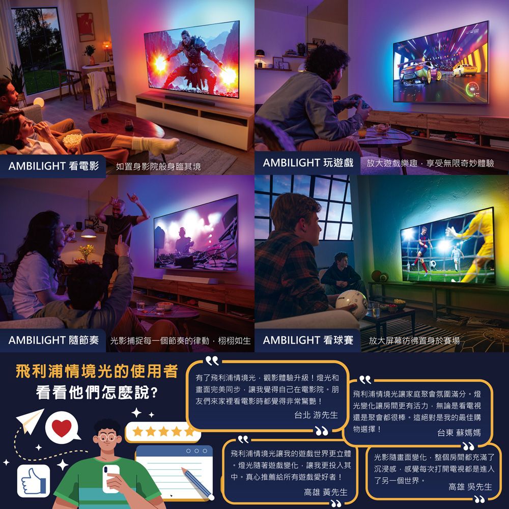 PHILIPS 飛利浦 65吋4K 120Hz QD-MiniLED Google TV 智慧顯示器(65PML9108)