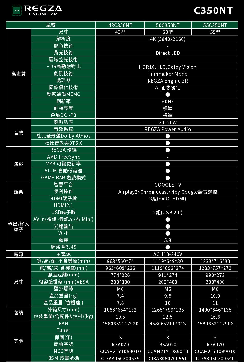 TOSHIBA東芝 55C350NT - 詳情18