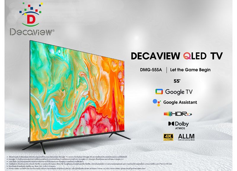 DDEAVIEW QLED DMG-55SA  Let the Game Begin55 TV AssistantDolbyATMOS4K ALLM      TV    Google   Google C