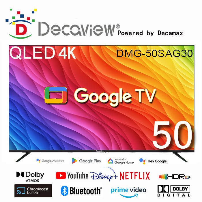 DECAVIEW  50吋 高階 4K 量子點QLED Google TV 智慧AI聲控聯網液晶顯示器 ( DMG-50SAG30)