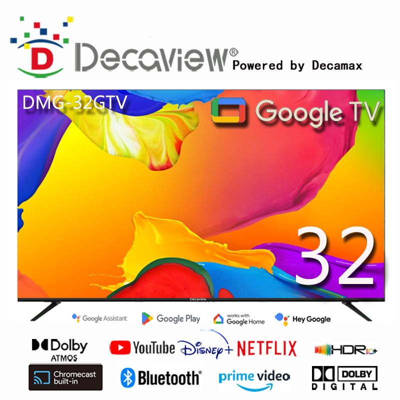 DECAVIEW 32吋 HDR10 Google TV 聲控AI智慧聯網顯示器 DMG-32GTV