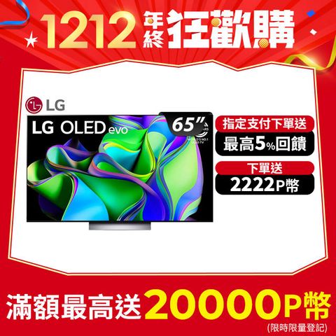 LG 樂金 65吋 OLED 4K AI 物聯網智慧電視 OLED65C3PSA