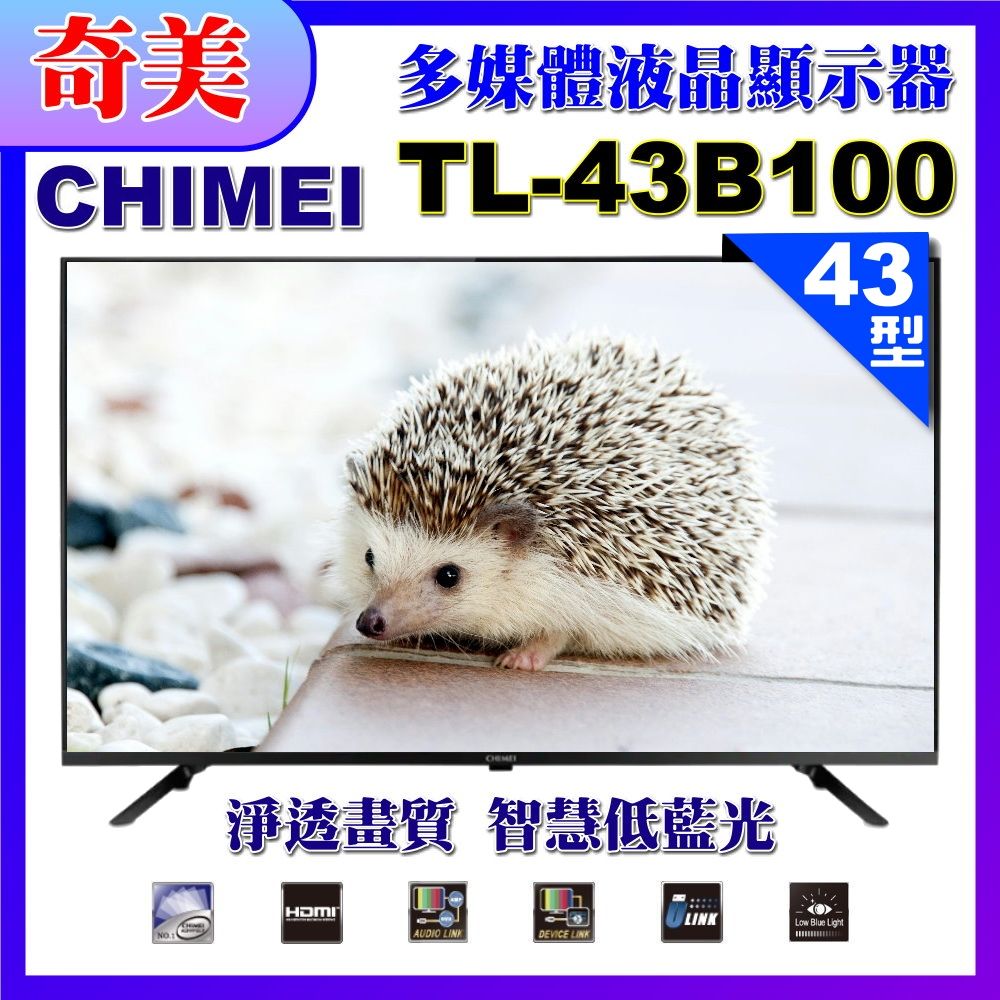 CHIMEI 奇美 43型Full HD低藍光LED顯示器(TL-43B100)