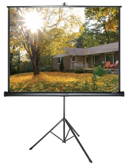 加拿大 Grandview Tripod 三腳支架布幕 LA-96x96(1:1)Classic 系列 120吋行動布幕