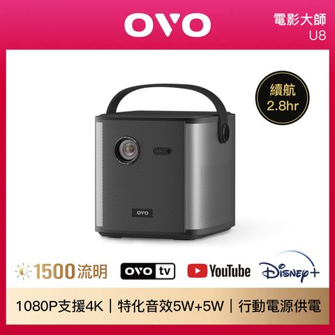 女神節降價促銷OVO 電影大師 1080P智慧投影機U8