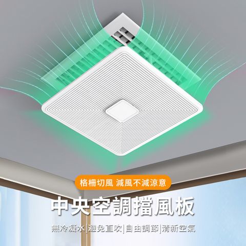 YUNMI 雙層格柵中央空調擋風板