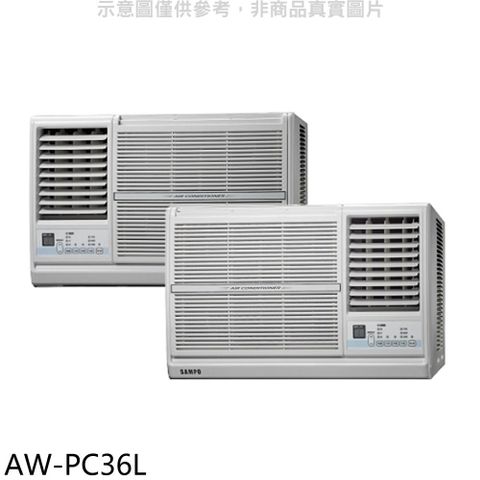 聲寶 定頻左吹窗型冷氣(含標準安裝)(贈7-11商品卡1700元)【AW-PC36L】