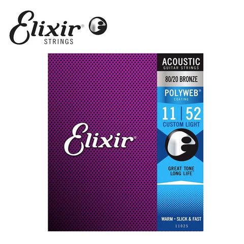 Elixir Polyweb Acoustic (11-52) 11025 民謠 木吉他弦原廠公司貨 商品保固有保障