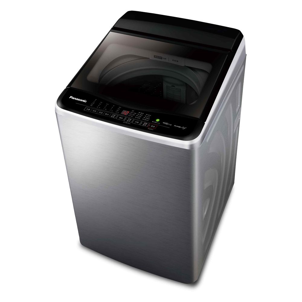 Panasonic 國際牌 雙科技ECO變頻窄身不銹鋼13公斤直立洗衣機NA-V130LBS-S