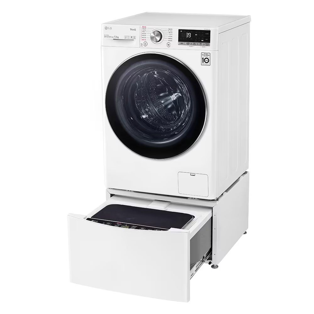LG 樂金  TWINWash 13kg+2kg蒸洗脫滾筒洗衣機 WD-S13VBW+WT-SD201AHW