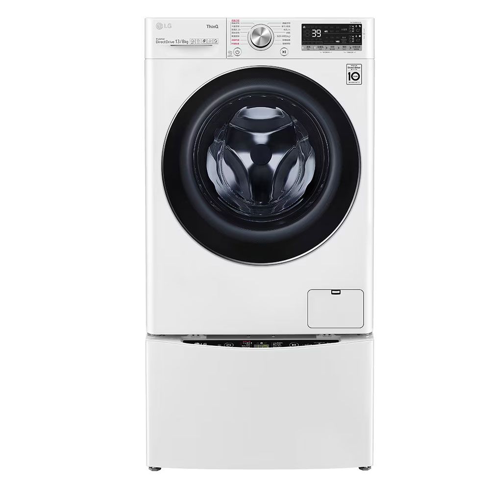 LG 樂金  TWINWash 9公斤蒸洗脫烘滾筒洗衣機 +2公斤mini洗衣機(WD-S90VDW+WT-SD201AHW)
