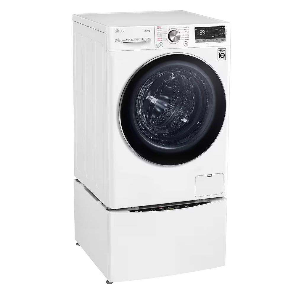 LG 樂金  TWINWash  13kg+2kg蒸洗脫烘滾筒洗衣機 WD-S13VDW+WT-SD201AHW