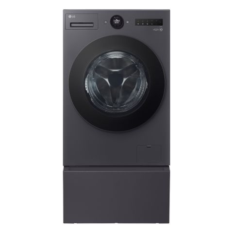 LG樂金 AI DD™ 18公斤蒸洗脫烘滾筒洗衣機(夜墨灰)+抽屜式滾筒底座(WD-S18NDB+LWP-25N24)