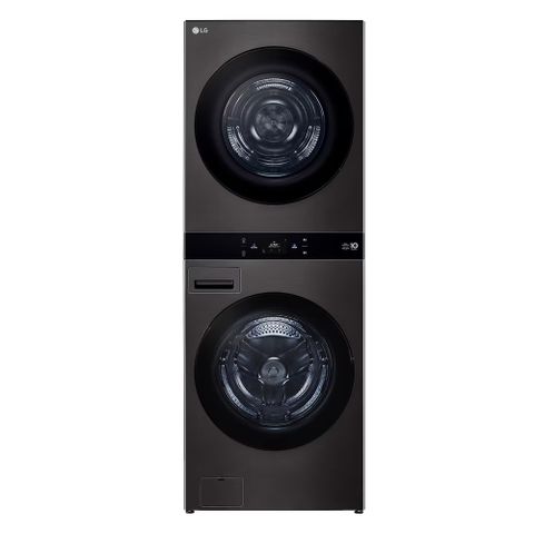 LG樂金 22公斤+20公斤 WashTower AI 智控熱泵除濕洗乾衣機WD-S2220B(尊爵黑)