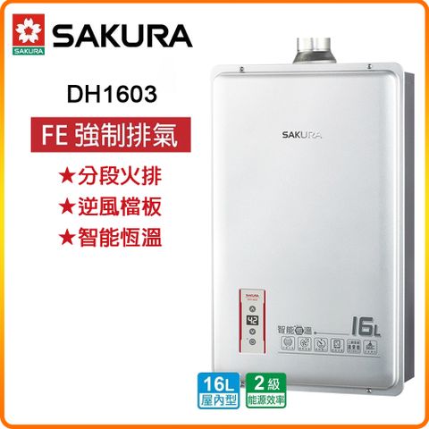 【櫻花】DH1603 16L智能恆溫熱水器