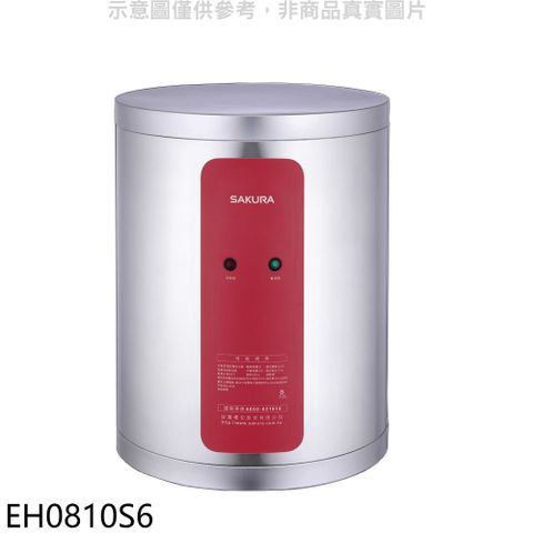 櫻花 8加侖電熱水器儲熱式(全省安裝)(送5%購物金)【EH0810S6】