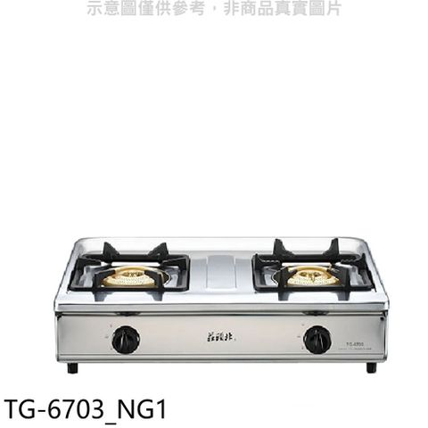 莊頭北二口台爐TG-6703瓦斯爐天然氣 (全省安裝) (贈7-11商品卡1400元)【TG-6703_NG1】