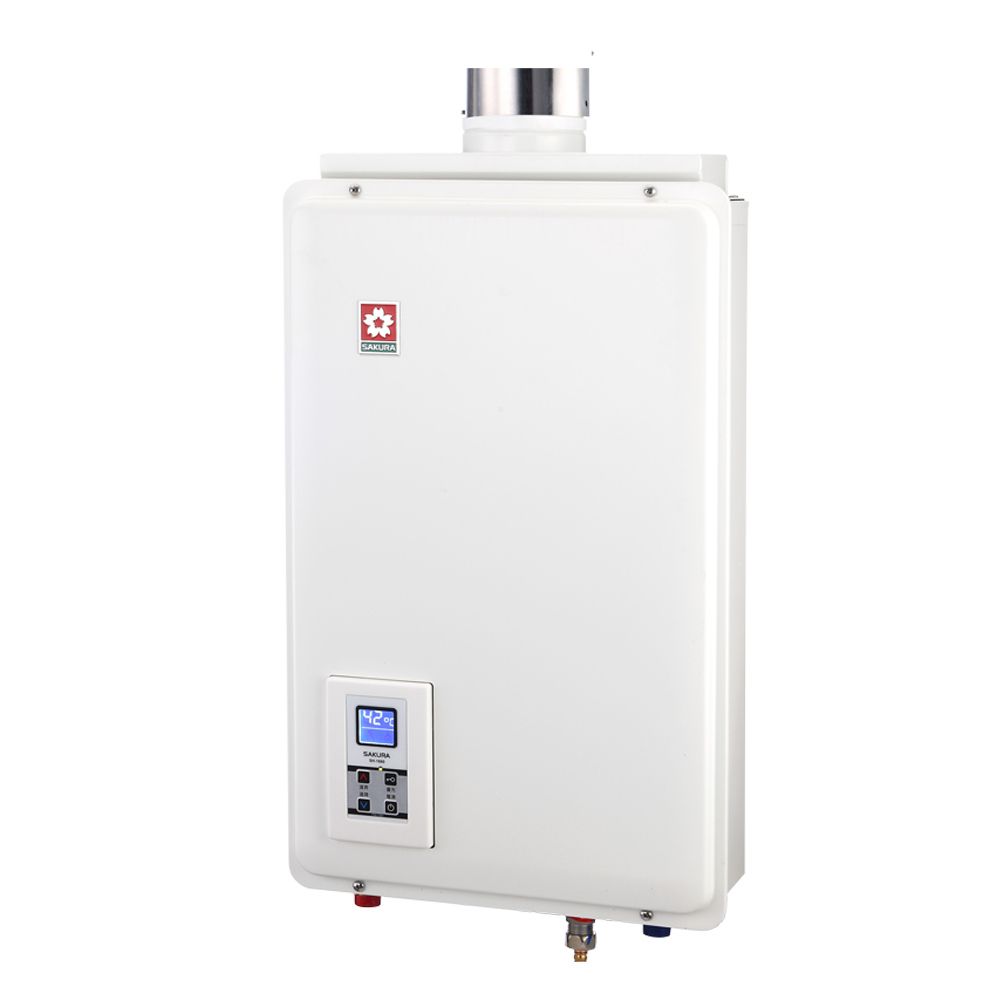 SAKURA 櫻花 16L《屋內型》供排平衡智能恆溫熱水器(浴室櫥櫃專用)SH-1680(LPG/FF式)原廠保固原廠安裝服務