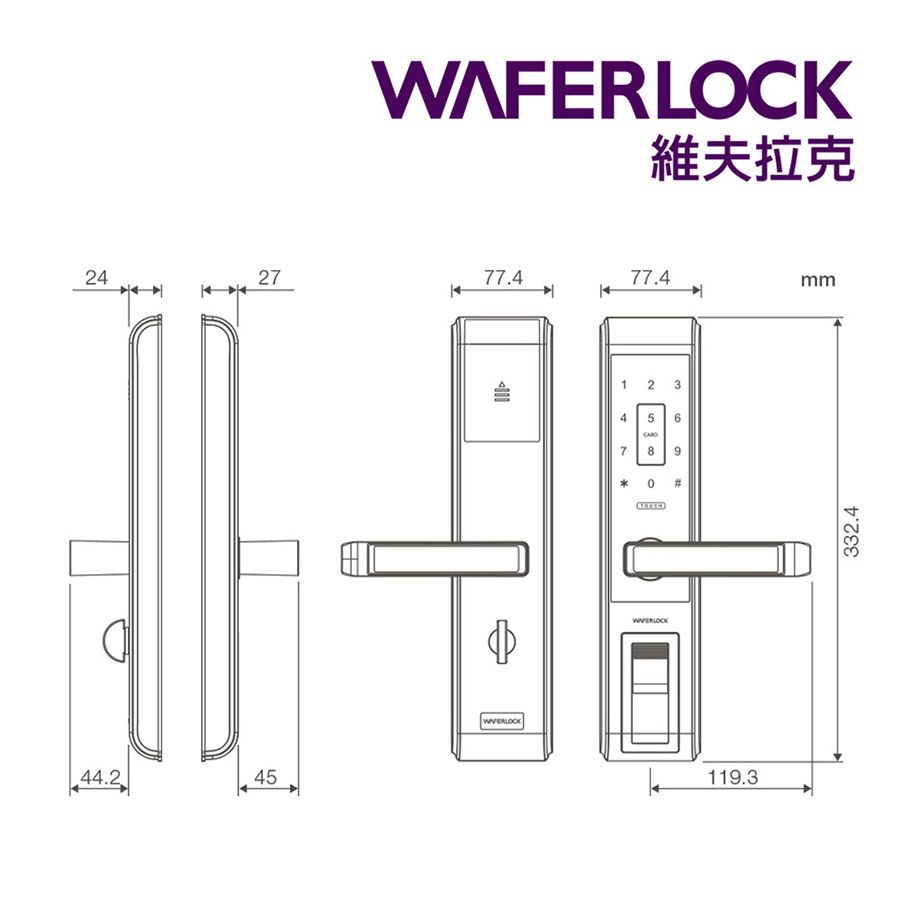 WAFERLOCK 維夫拉克 L376三合一智慧電子鎖★推薦必買電子門鎖