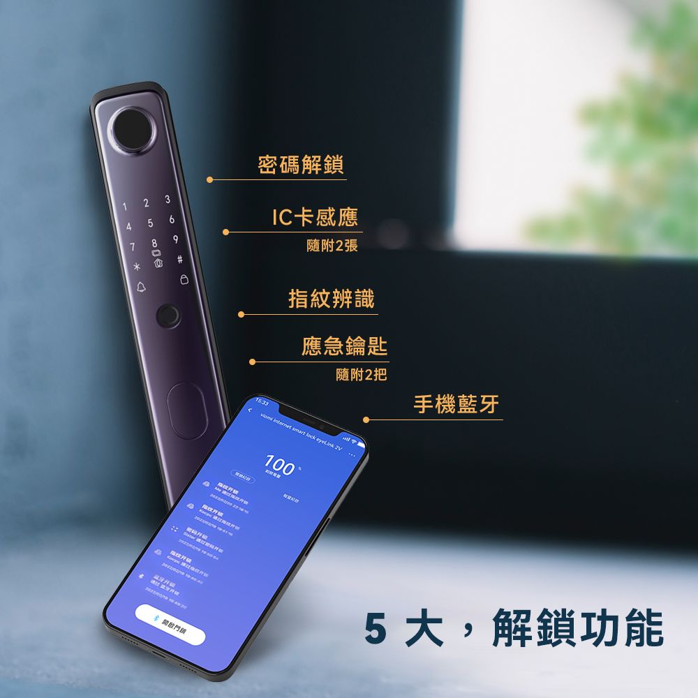  【VIOMI 雲米】互聯網智能門鎖eyeLink 2V(不安裝)