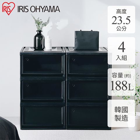 IRIS OHYAMA 愛麗思歐雅瑪 韓版抽屜式收納箱 4入組 BC-500