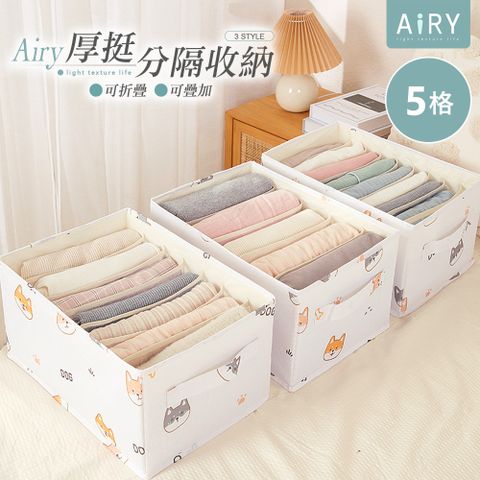 AIRY 萌趣內褲內衣分格收納盒(5格)