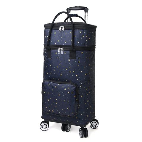 【居家家】便攜式戶外買菜可折疊伸縮拉桿大容量移動五輪購物車（買菜車/手推車/小拉車/收納車）