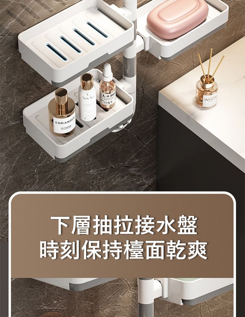 CORIANDER下層抽拉接水盤時刻保持檯面乾爽