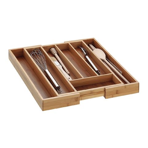 《KELA》Kalma可伸縮竹製餐具收納盒(33.5cm)