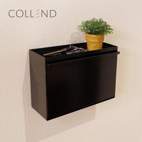 【日本COLLEND】鋼製壁掛磁吸式小物/口罩收納盒-2色可選