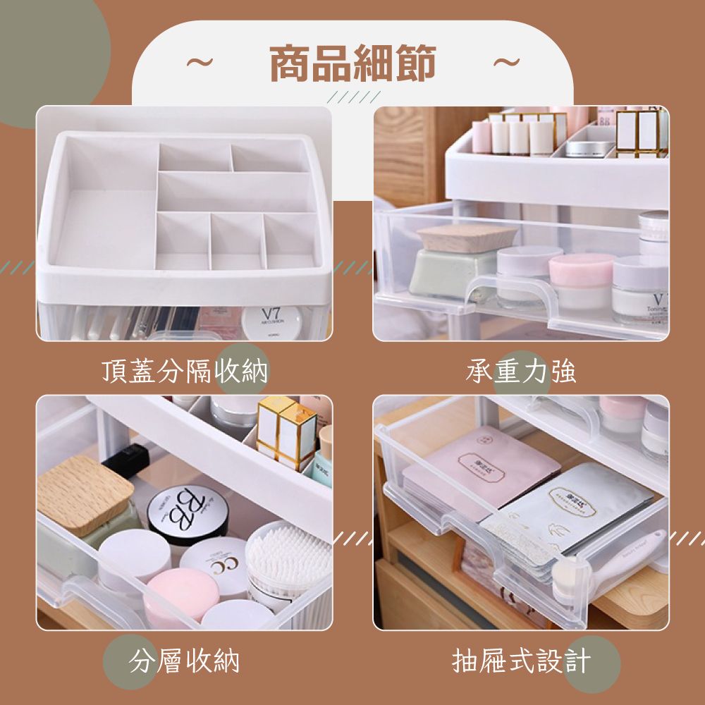 lebon 樂邦 收納抽屜置物盒-二抽屜