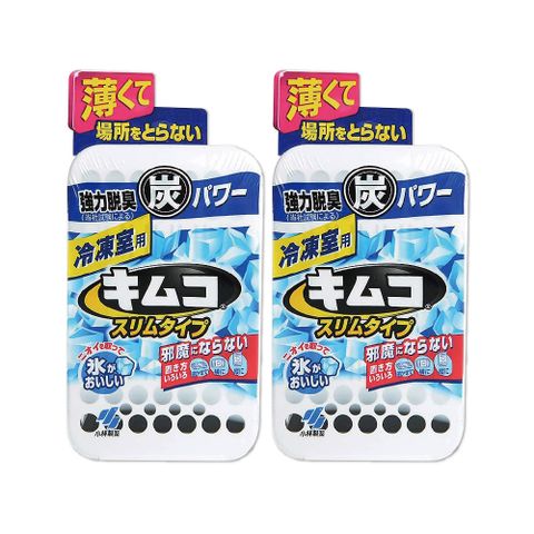 (2盒)日本小林製藥-廚房小幫手1.8cm超薄型冷凍庫活性碳除臭盒26g/盒