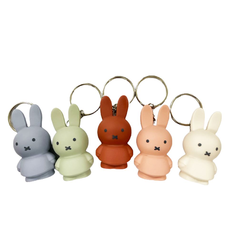  【Miffy 米菲兔商店】經典款公仔鑰匙圈 莫蘭迪配色 共五款