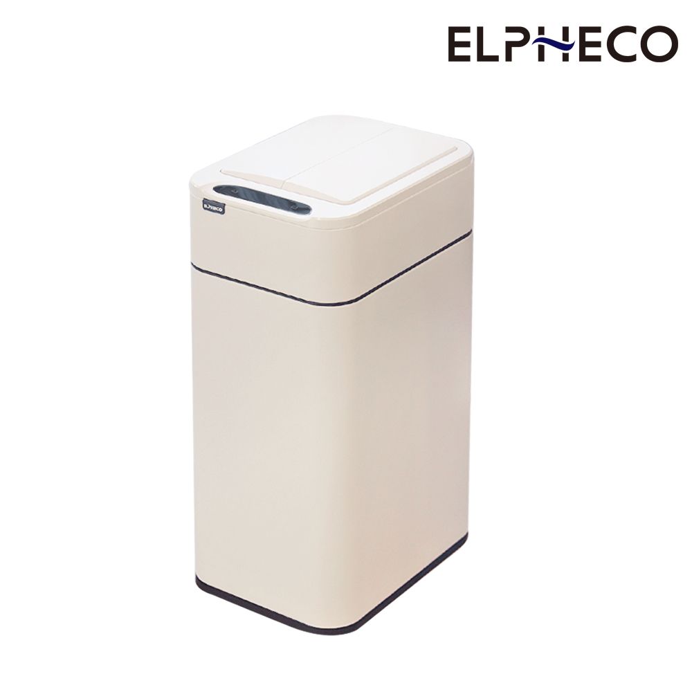 ELPHECO  不鏽鋼雙開蓋感應垃圾桶9L ELPH9809 白色