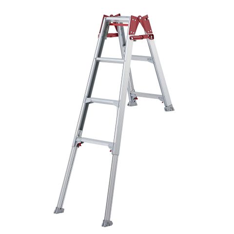 Hasegawa 長谷川全新設計-按壓收納可伸縮兩用梯_四階 RYE-12