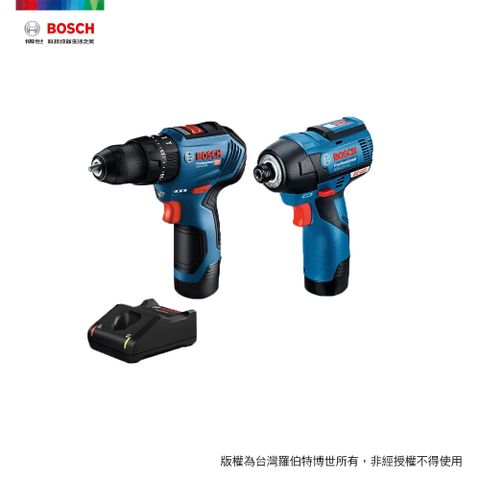 BOSCH 博世  12V 鋰電無碳刷震動/衝擊雙機組 GDR 12 V-EC+GSB 12V-30