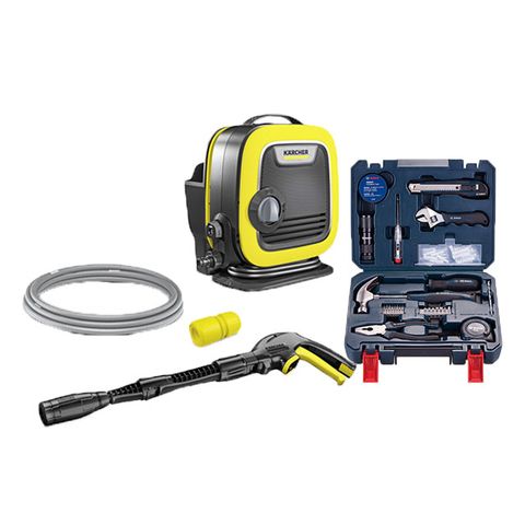 凱馳 110 Bar 高壓清洗機 K mini+Bosch 66件手工具 組合