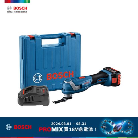 指定品登錄送電池BOSCH 18V 鋰電免碳刷魔切機套裝組 GOP 185-LI (5.0Ah x 1)